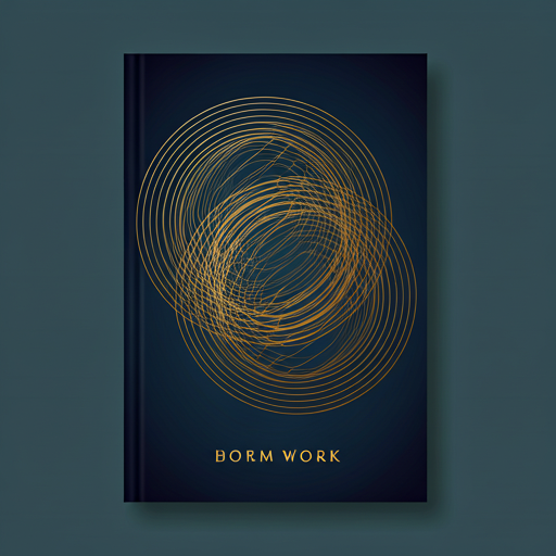 Modern book cover with golden celestial sphere
